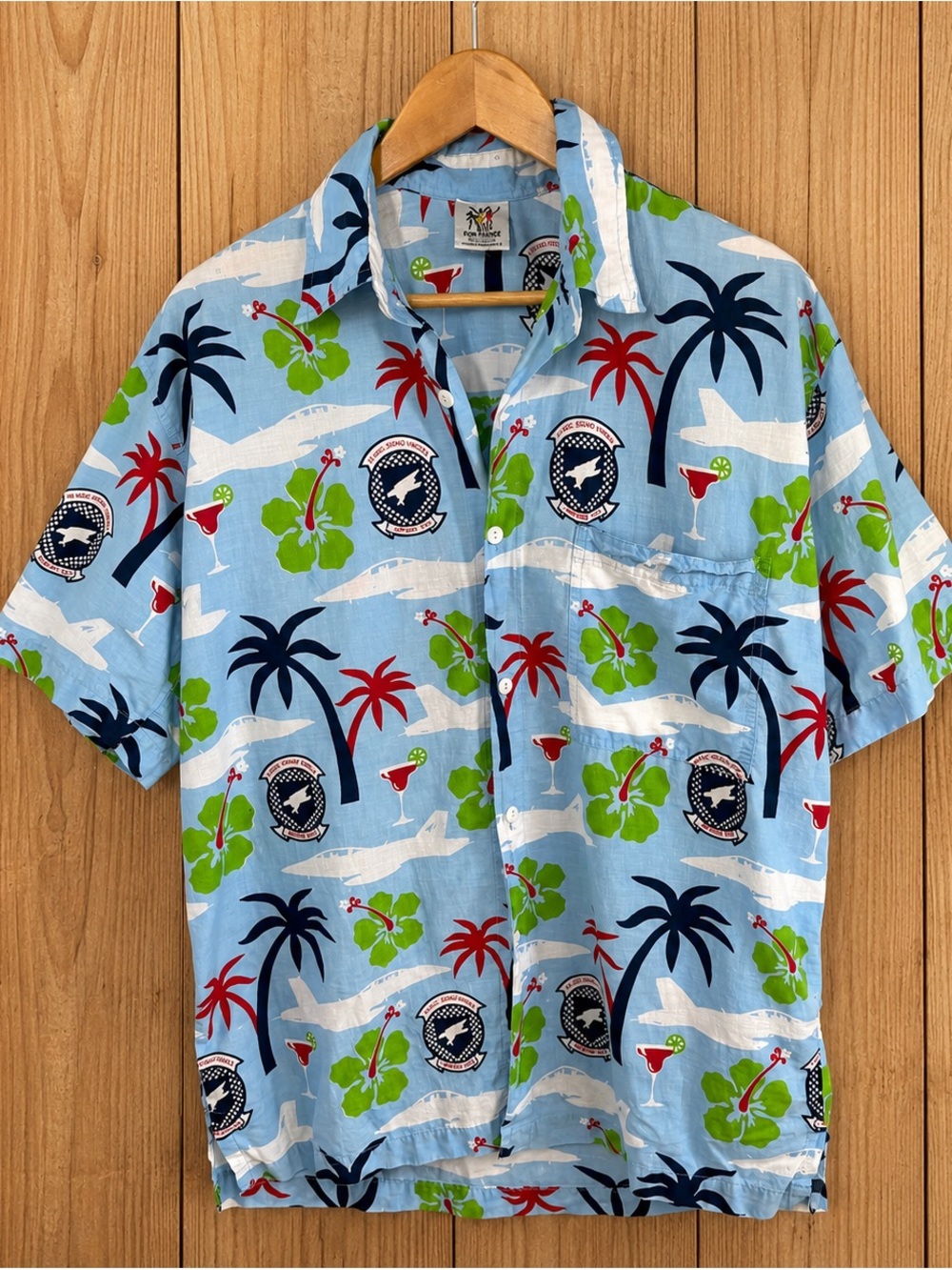 Rum Raggae Marine Corps VMFA(AW) 553 Hawaiian Print Button-Down Shirt